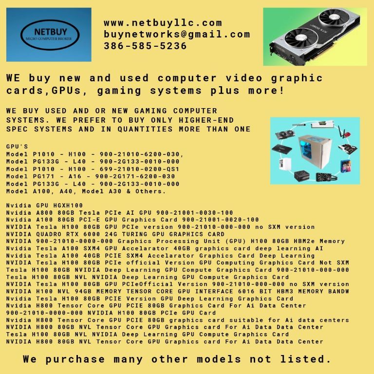 We Want to Buy Your Computer Equipment!