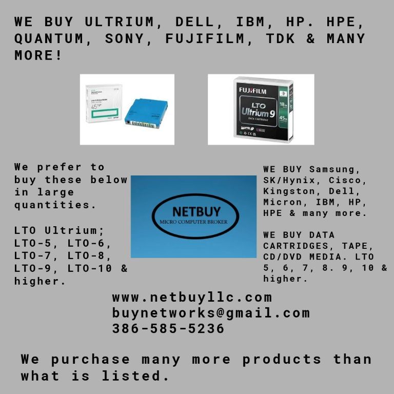 WE BUY USED & NEW COMPUTER SERVERS, NETWORKING, MEMORY-RAM, CPUs-PROCESSORS, DRIVES & STORAGE ARRAYS
