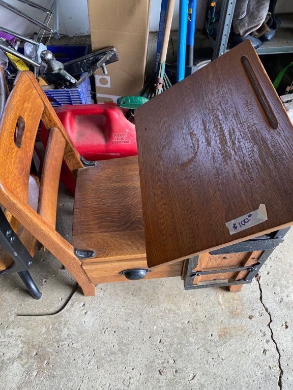 Vintage school desks