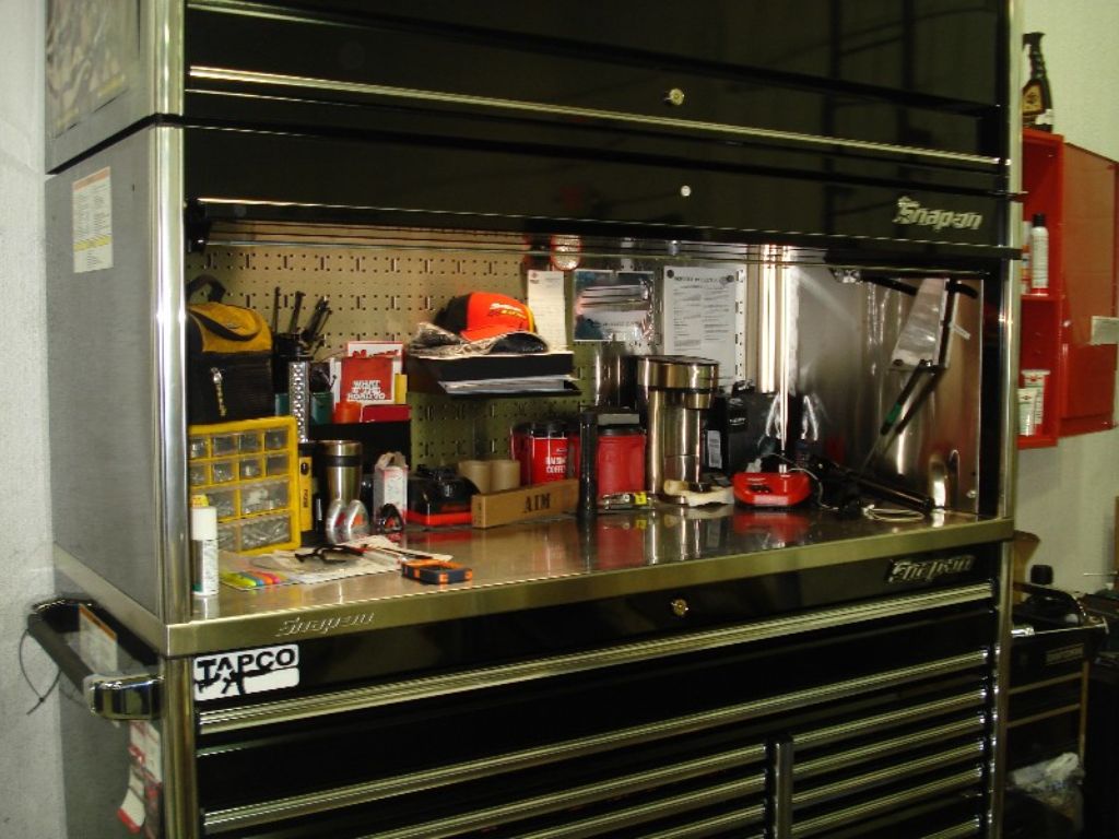 Snap On Black Epiq 68" Double Bank, Hutch, Upper Unit, & Stainless Power Top