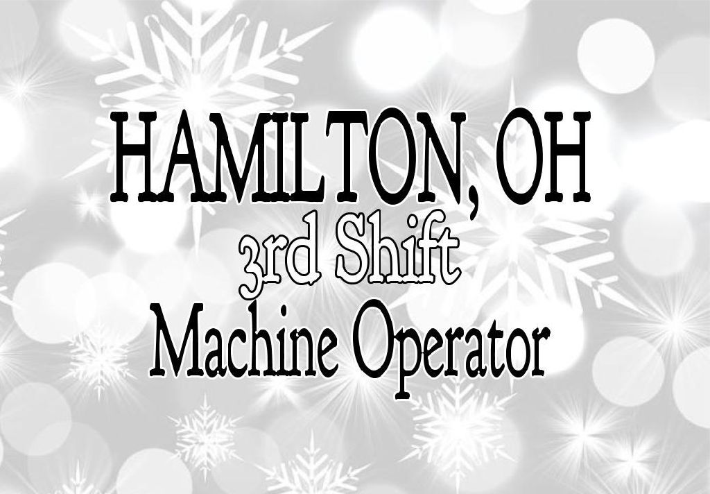 Machine Operators - $13.50