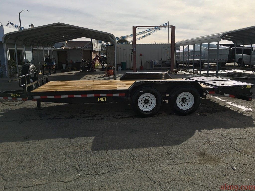 Tandem Axle Equipment Trailer, Utility Trailer, Big Tex Trailers 14ET-20 with Monster Ramps(MR)