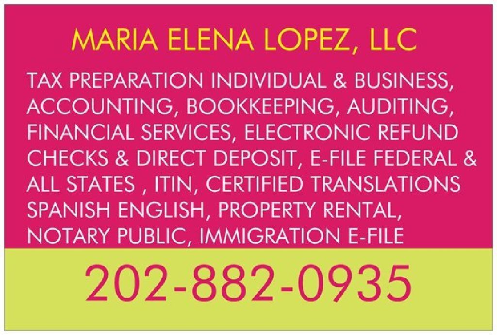 TAX SERVICE, NOTARY PUBLIC, TRANSLATION, GENERAL CONTRACTOR, RENTAL PROPERTY