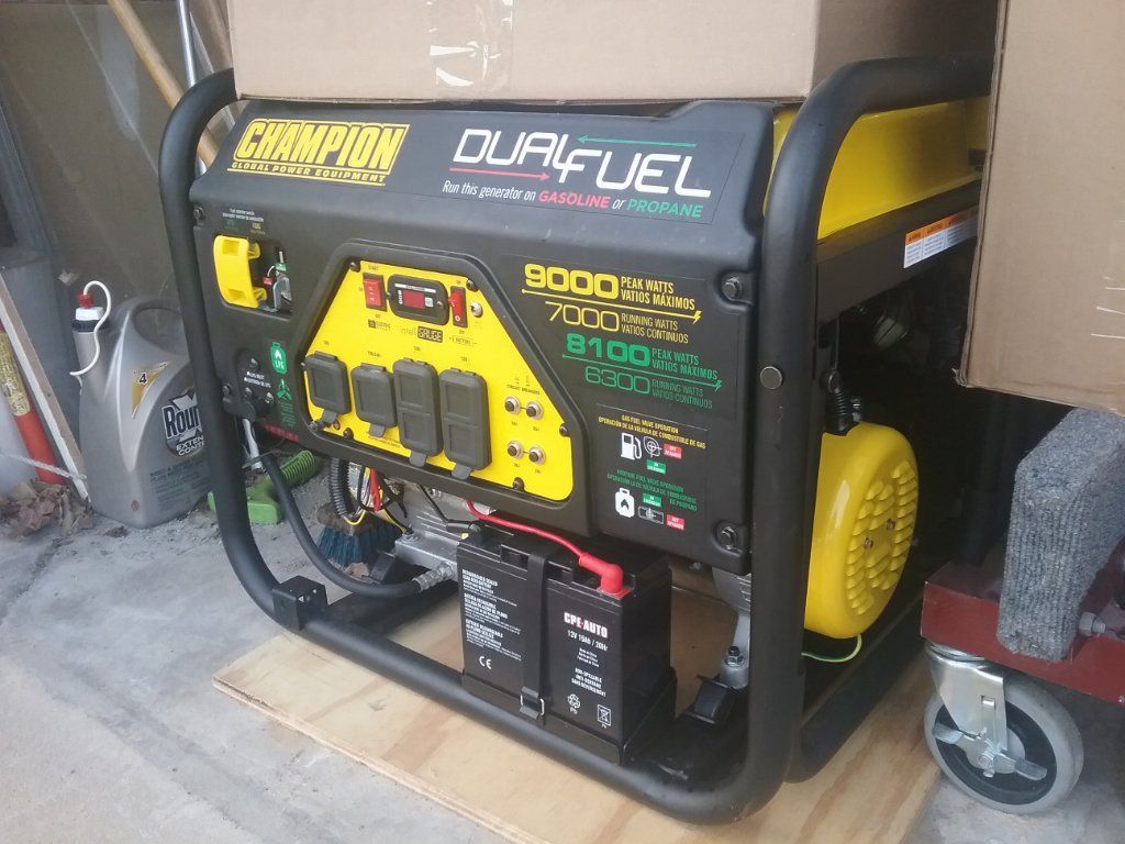 Champion dual fuel generator 9000 watts factory refurbished