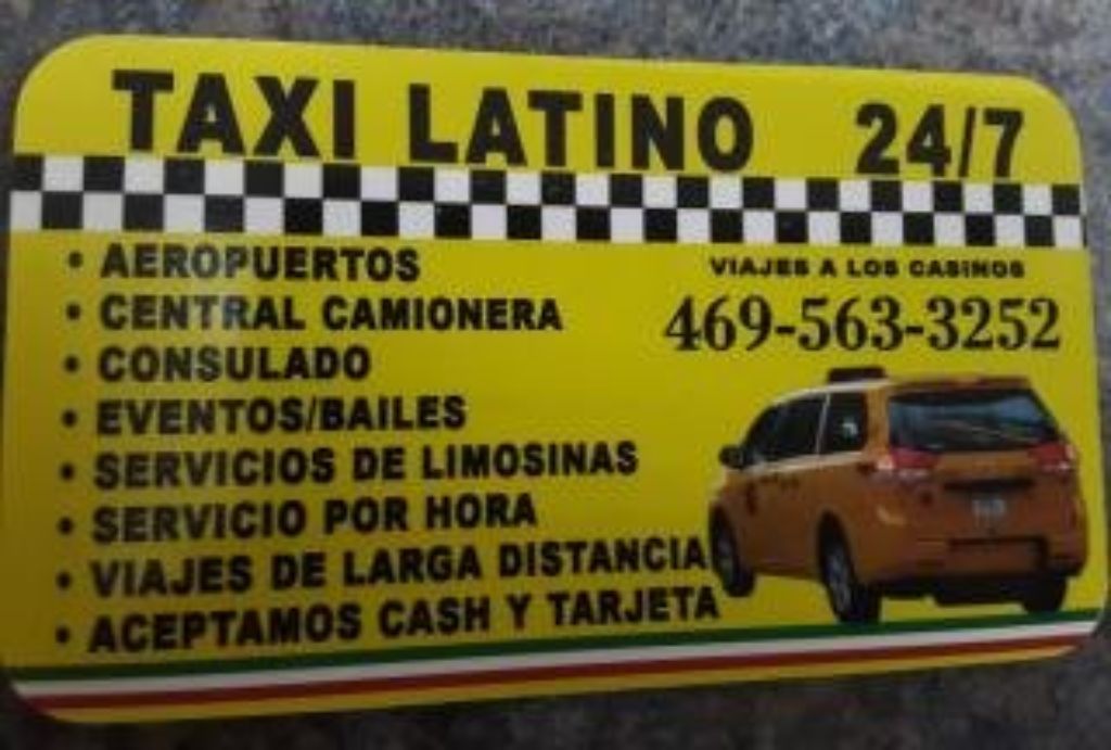 TAXI EN SEAGOVILLE TX 972 877 7006 en español 24 hrs dfw área metroplex