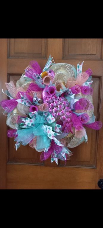Flamingo wreath