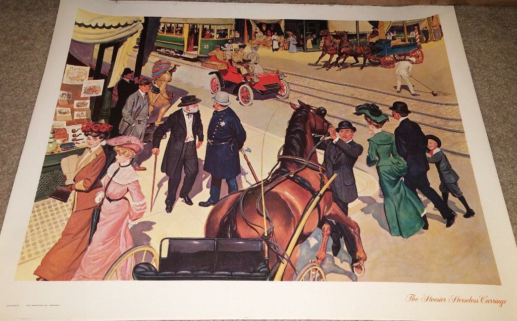 6 American Oil Company Prints by H Charles McBarron