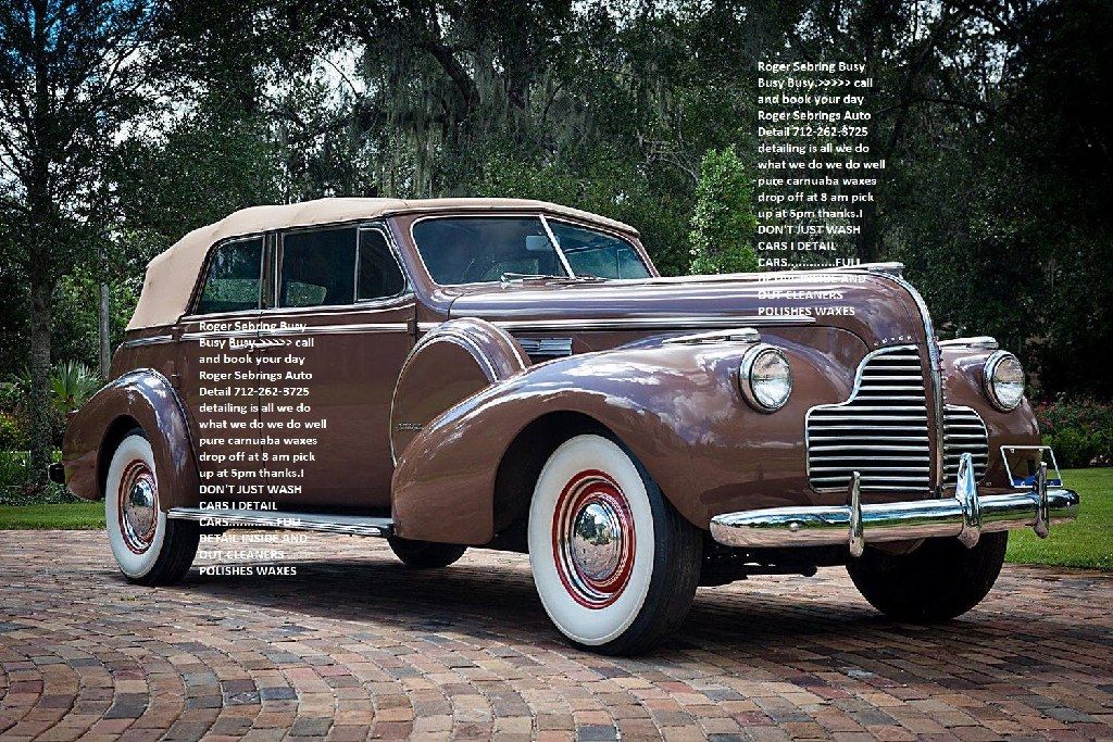 ROGER SEBRINGS AUTO DETAIL SHOP 11 W 2ND ST SPENCER CALL FOR AN APPOINTMENT 712-262-3725