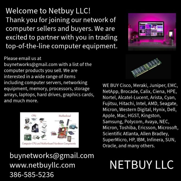 Sell Your Computer Products to Netbuy LLC