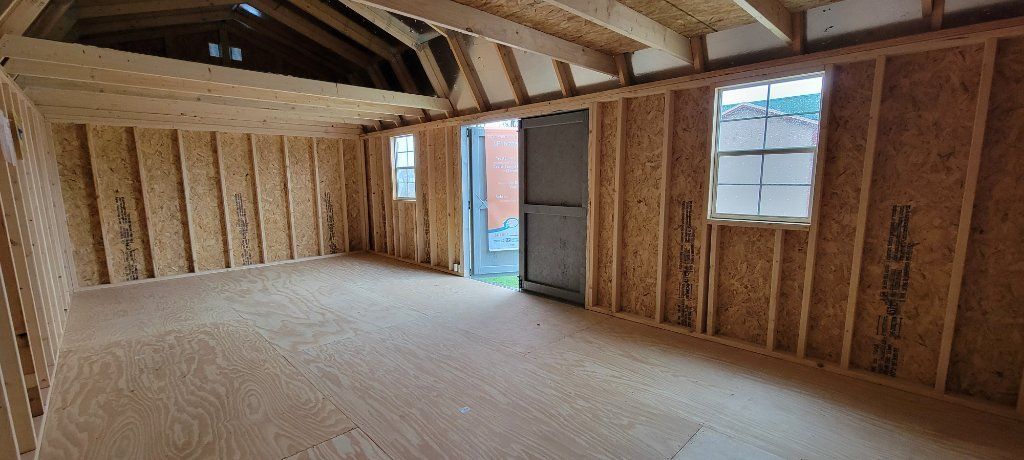 Elite lofted barn storage building 12x24 barns shed