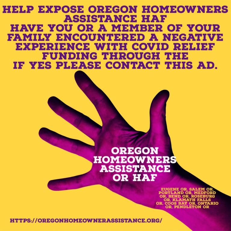 Oregon Homeowners Assistance or HAF