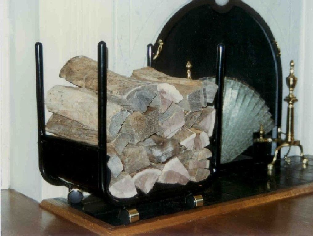 Fire place wood rack on wheels