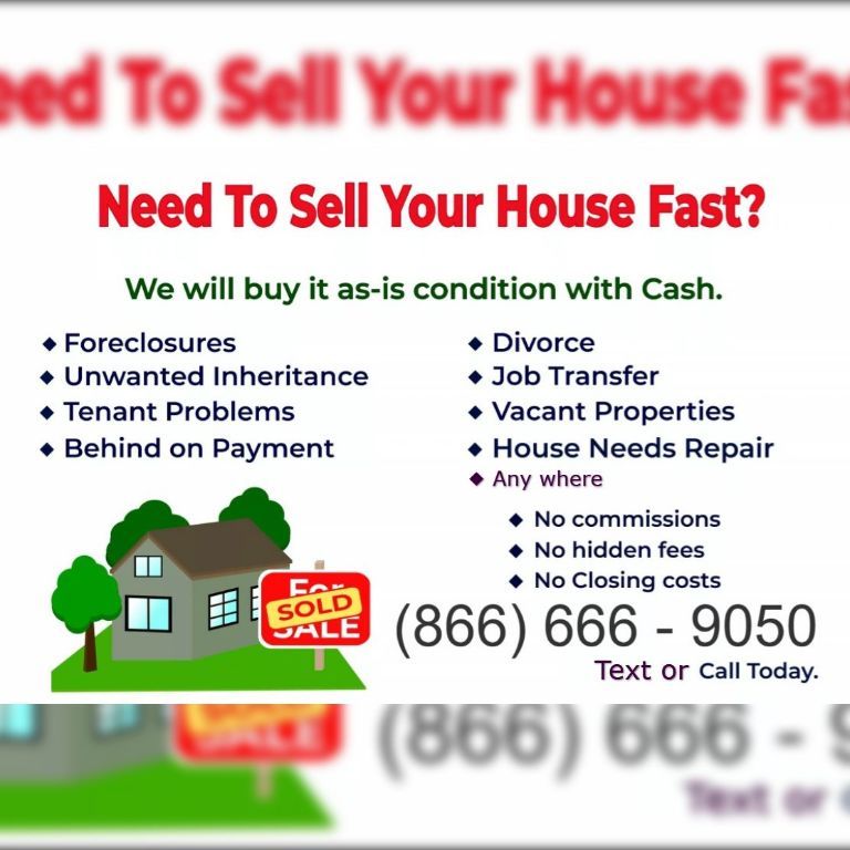 We buy houses in cash! Anywhere All types All situations. Best cash offer!