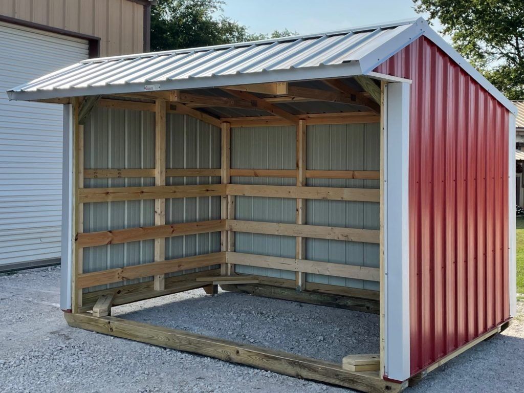 8x12 run in shed loafing shed