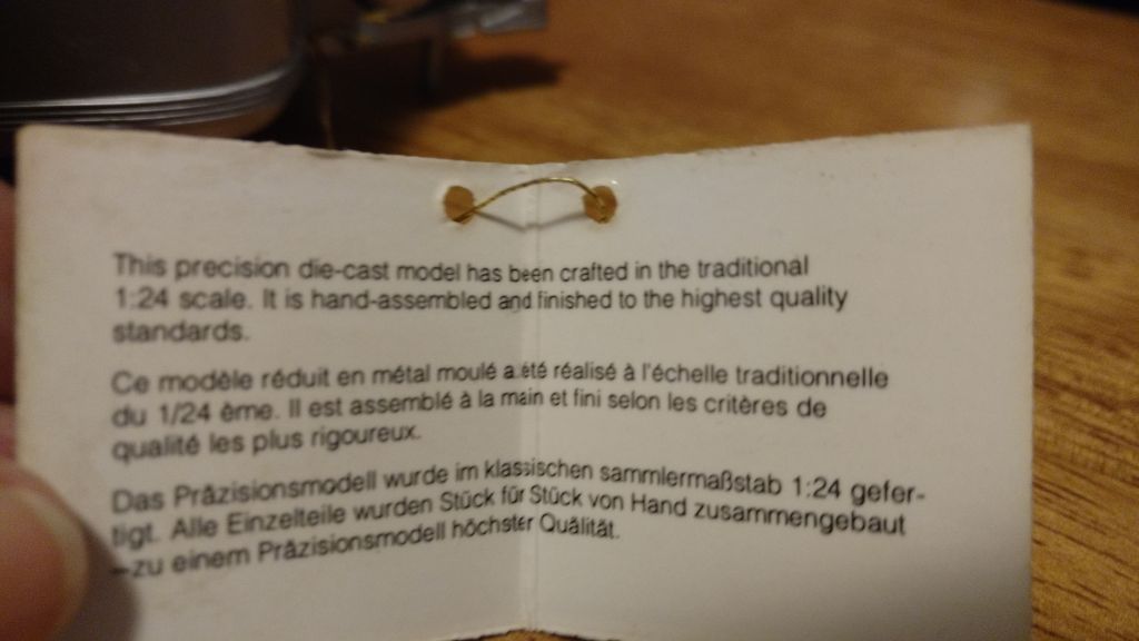 1968 Airstream model 1:24 scale Franklin Mint