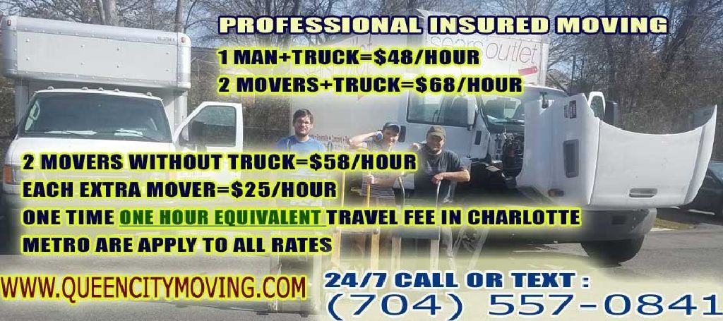 Www.queencitymoving.com -INSURED FURNITURE WRAPPING AND DELIVERY SERVICE WITH A BOX TRUCK from $48/H
