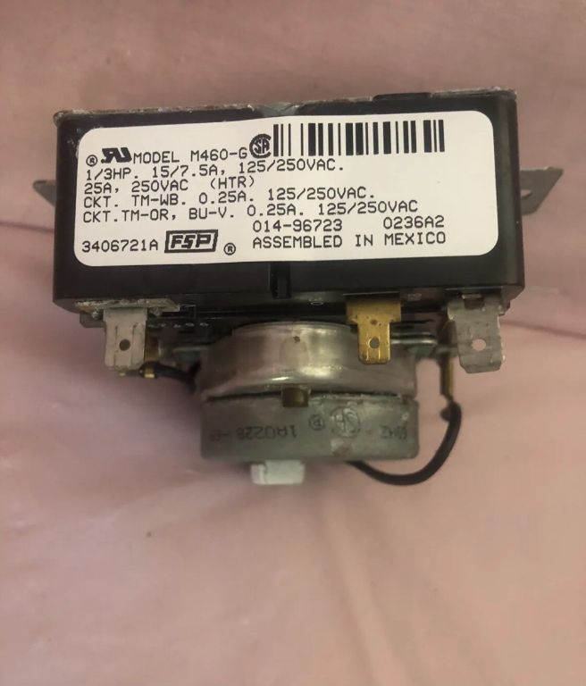 #1810 Whirlpool Dryer Timer  Part # 3406721A
