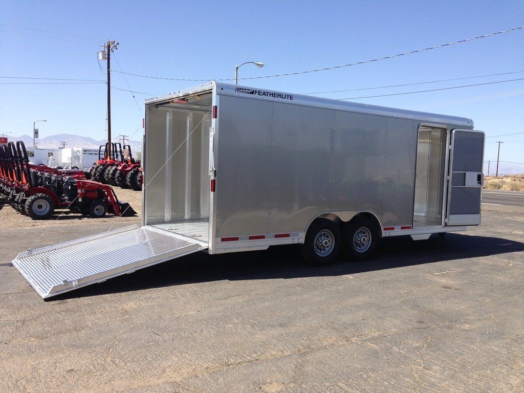 20ft Aluminum Race Car Hauler, Aluminum Cargo Trailer, Featherlite ...