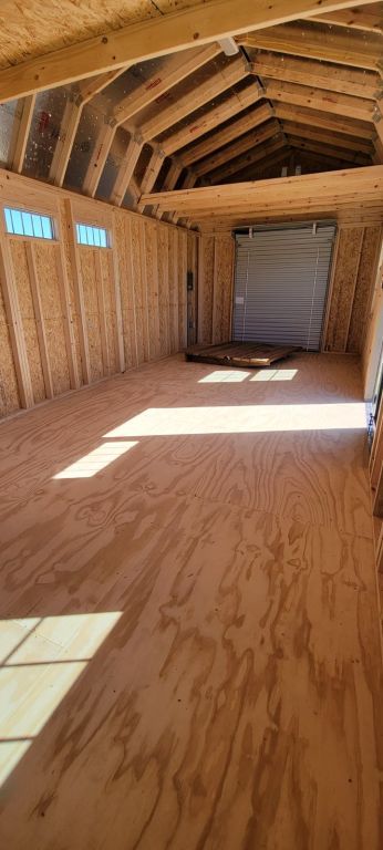12x20 Elite Lofted Barn with rollup door 8ft walls