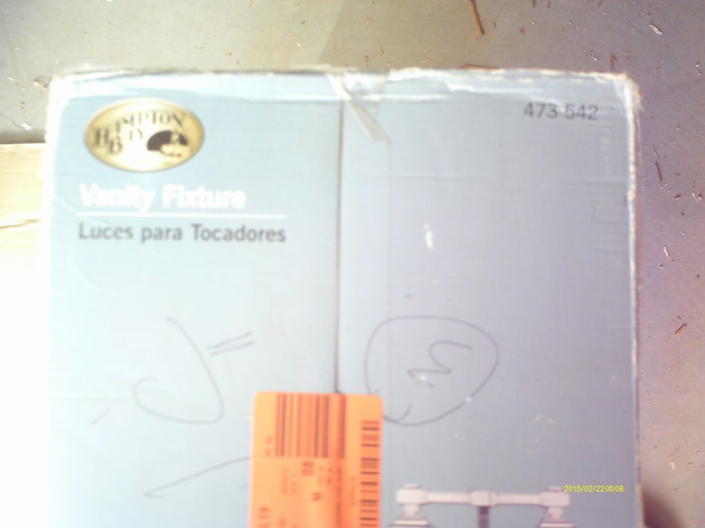 Hampton Bay 2 light vanity fixture