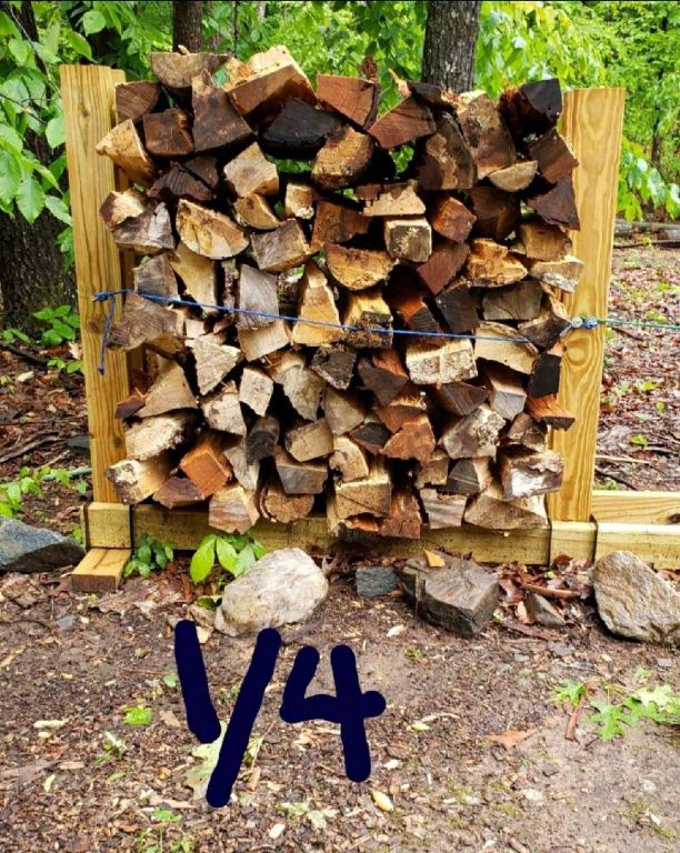 Firewood in Greensboro- Dry, seasoned, racked Hickory & Oak