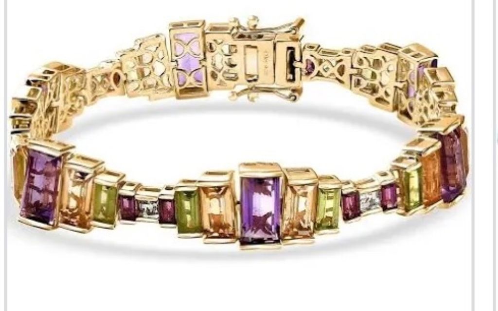 New!  30.30 Ct. Multi Gem Bracelets!  18k Vermeil Gold!  Layaway!