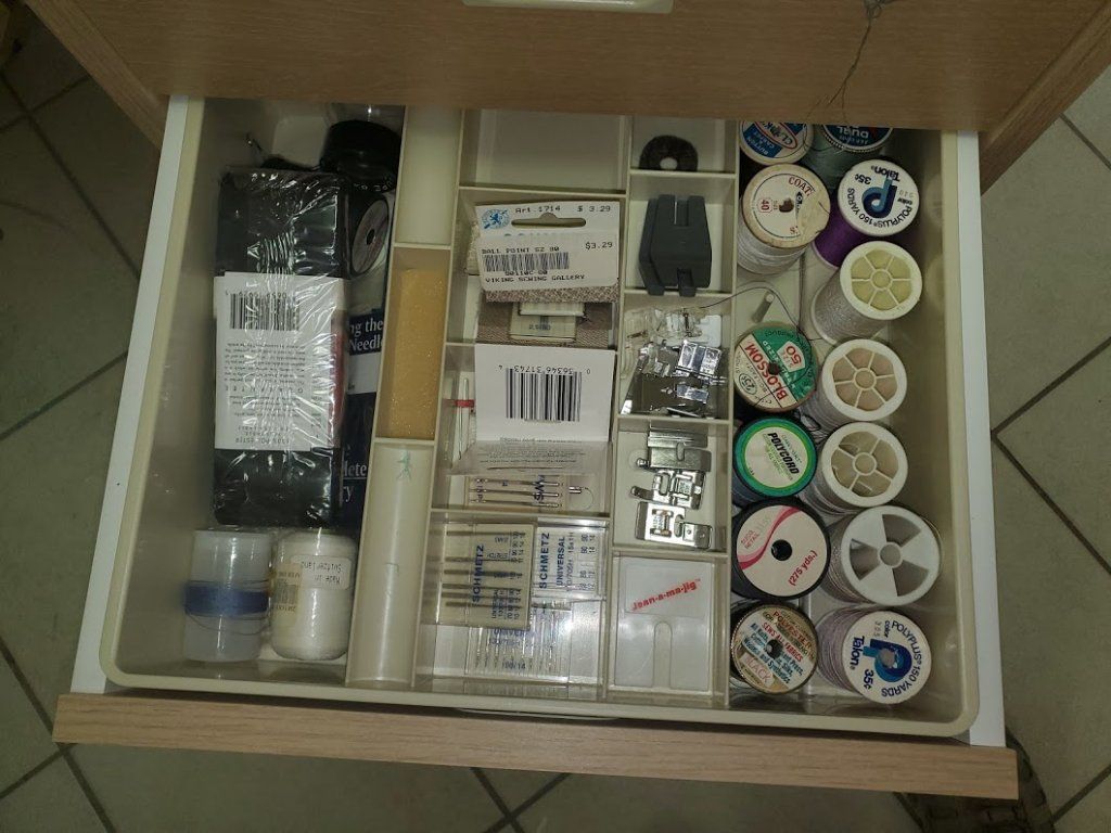 Viking Designer 1 Package Sewing and Embroidery 1000L Embroidery Attachment Koala Cabinet And More