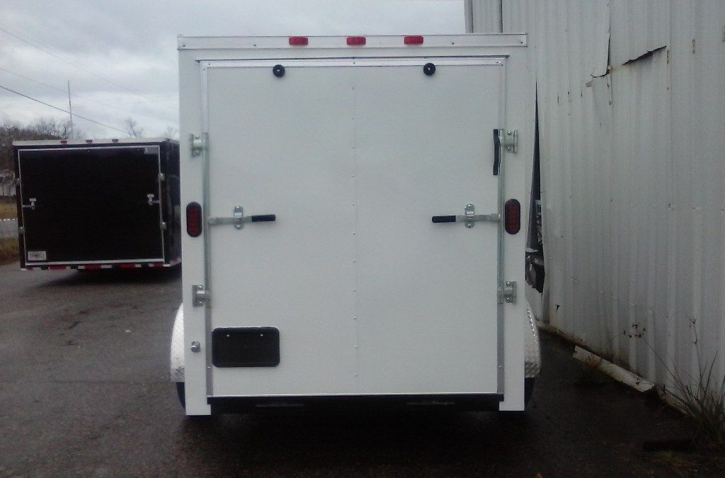 6x12 Enclosed Cargo Trailer V nose W ramp