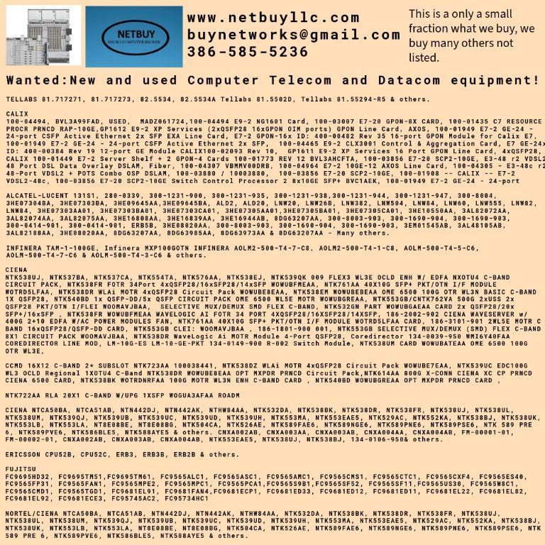 We Want to Buy Your Computer Equipment!