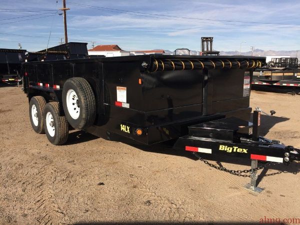 7x16 Equipment Dump Trailer GVWR 14,000 lbs, Bobcat Hauler, Big Tex ...