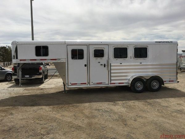 Three Horse Gooseneck Trailer, Aluminum Horse Trailer, Featherlite 3 ...