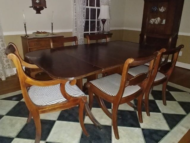 Duncan Phyfe Dining Table W 6 Chairs Claz Org
