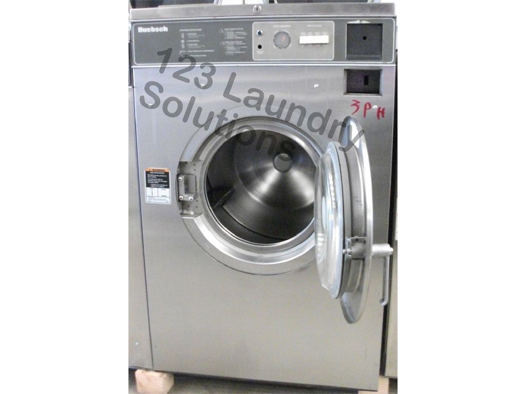 Coin Operated Huebsch Front Load Washer 208-240v Stainless Steel HC35MD2OU20001 Used