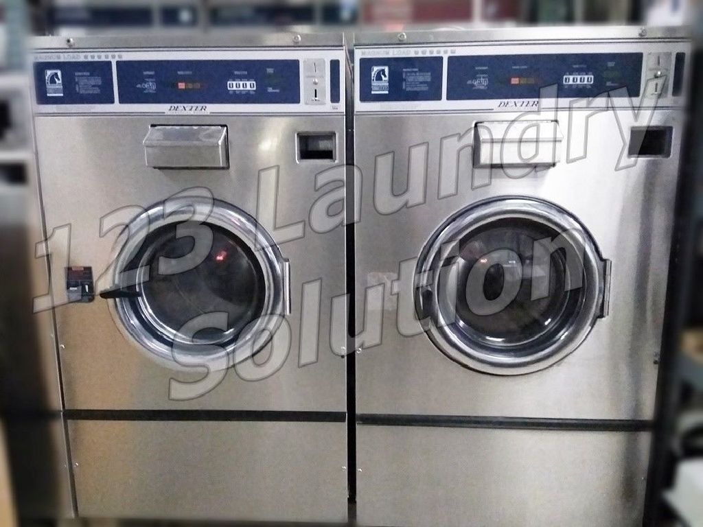 For Sale Dexter Stainless Steel Front Load Washer T1200 75 Pound Capacity Used