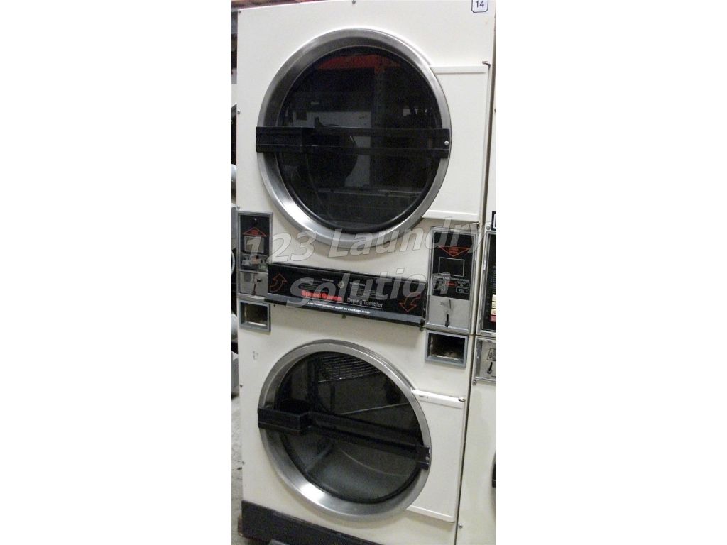 For Sale Speed Queen Stack Dryer 30LB 120V Electronic Control STD32DG Almond Finish Used