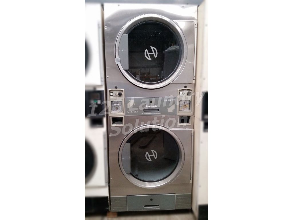 For Sale Huebsch Stack Dryer Coin Op 30LB JT0300DRG 120V Stainless Steel Used