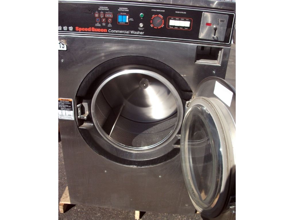 Coin Operated Speed Queen Front Load Washer 40LB SC40MD2 1PH Used