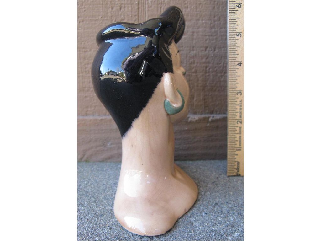 * ~ ~ Vintage Head Vase by Dorothy Kindell  ~ ~ Black Lady ~ ~ *
