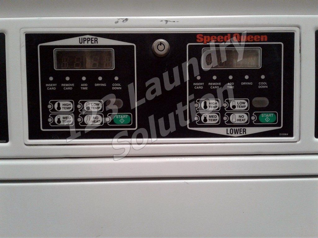 For Sale Speed Queen Commercial Stack Dryer Apt Size Card OPL SSGF09WJ White Finish Used