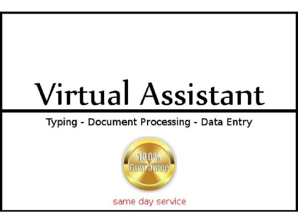 Professional Personal Assistant, Typist, Data Entry - Virtual
