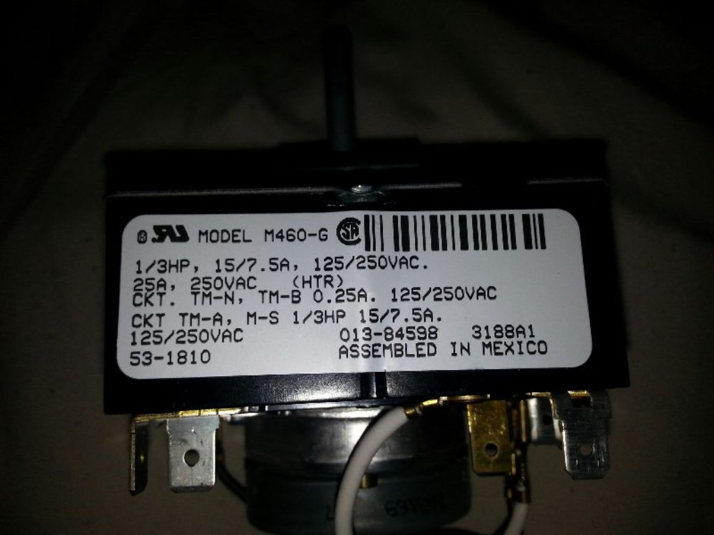 New timer switch for whirlpool dryer model M460G Claz