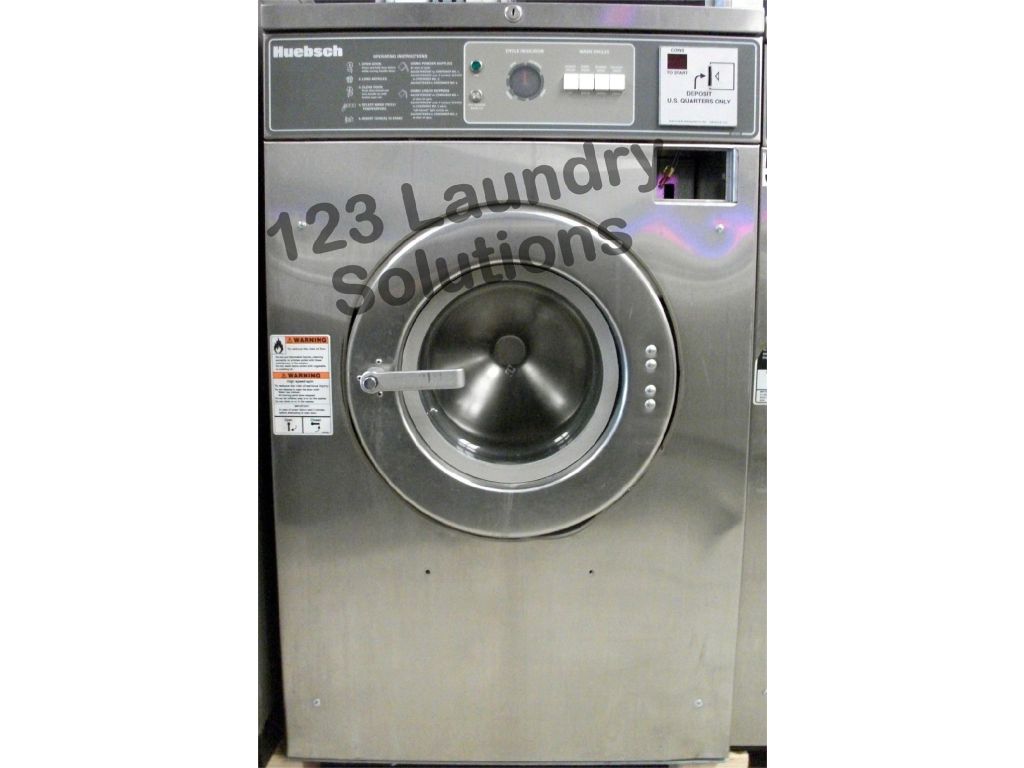 Coin Operated Huebsch Front Load Washer 208-240v Stainless Steel HC27MD2OU40001 Used