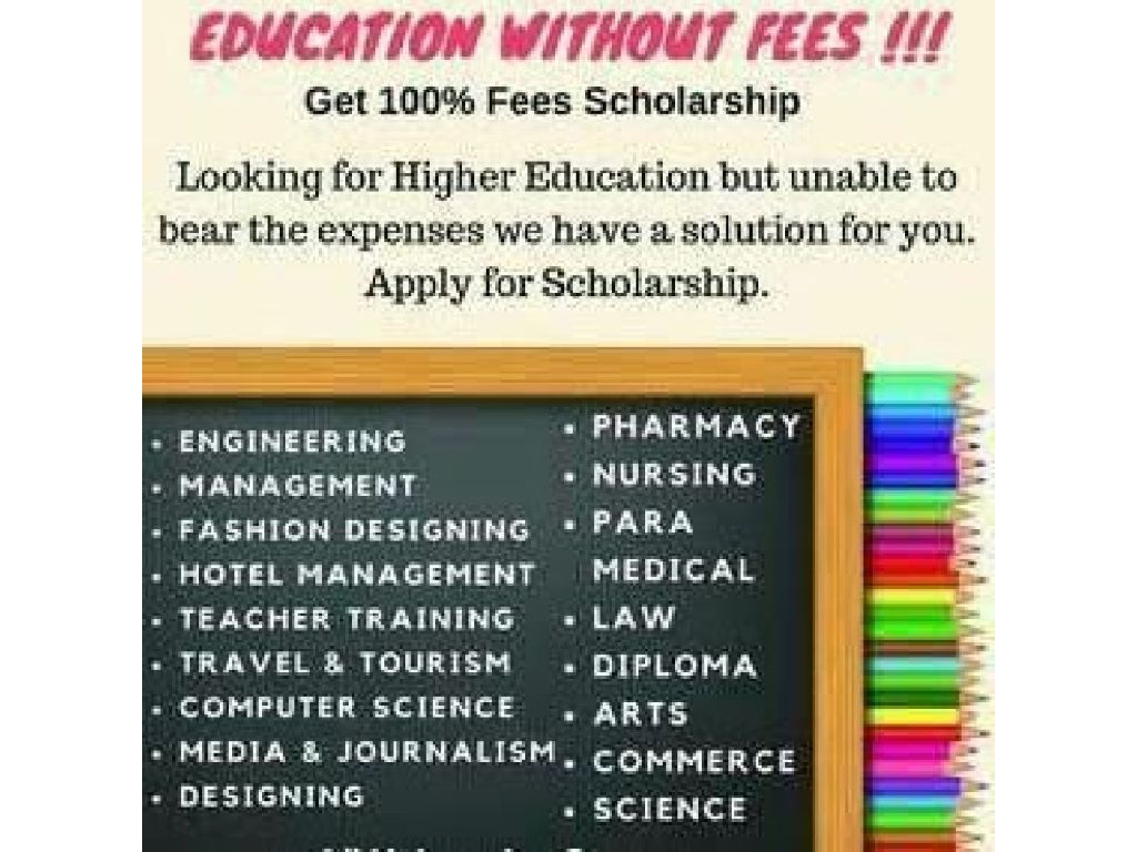 Free B.tech & M.tech with 1000% scholarship for all student.