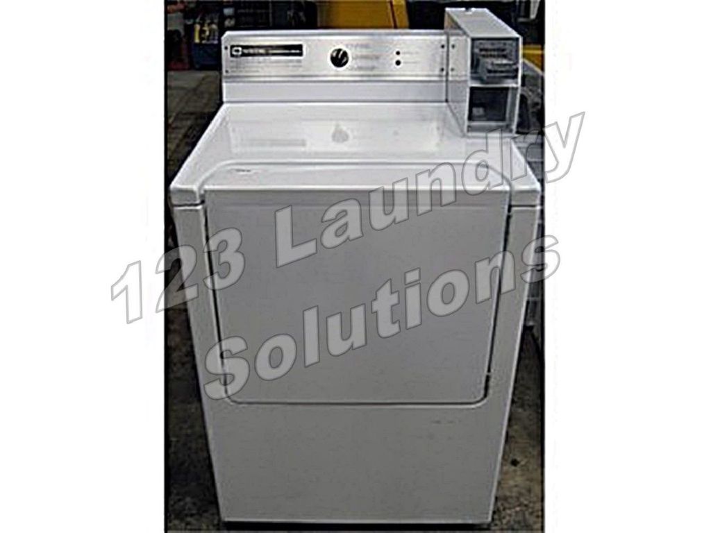 Coin Operated Maytag Commercial Dryer 120V 60Hz, 6 Amps White Color MDG16CSBWW Used