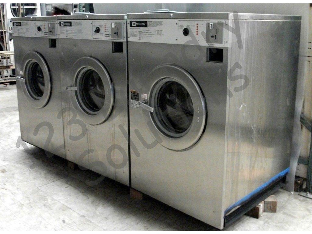 Coin Operated Maytag Front Load Washer 208-240V 60Hz 3PH MAF35MC3VS Stainless Steel