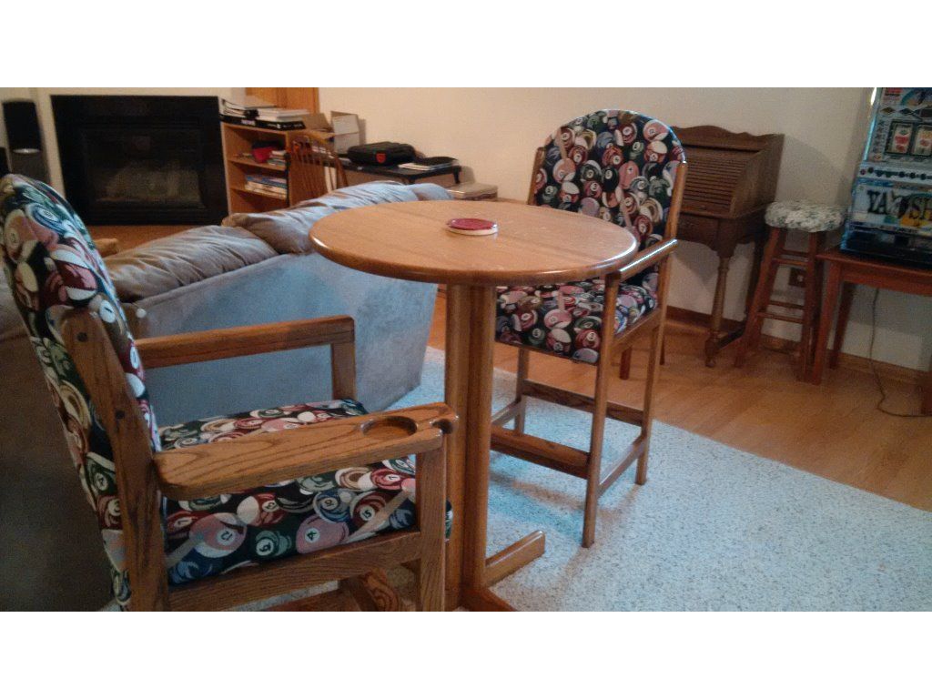Pool table chair set