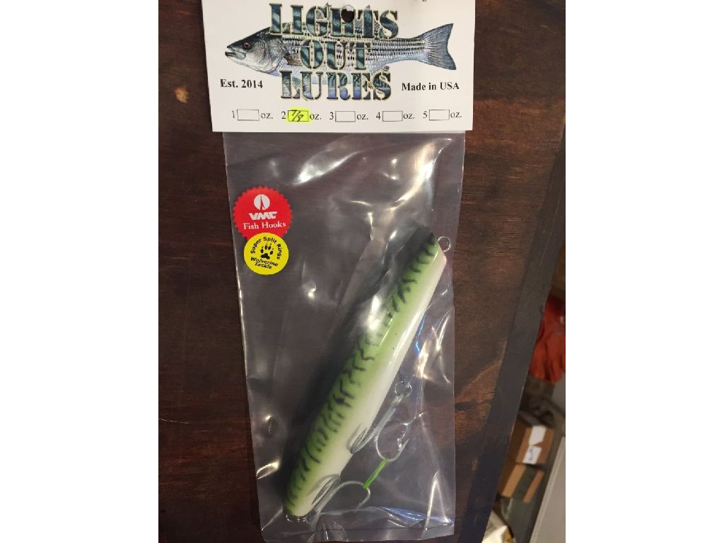 Striped Bass Fishing Lures Lights Out Pencil Poppers 2 3/4 oz Surf