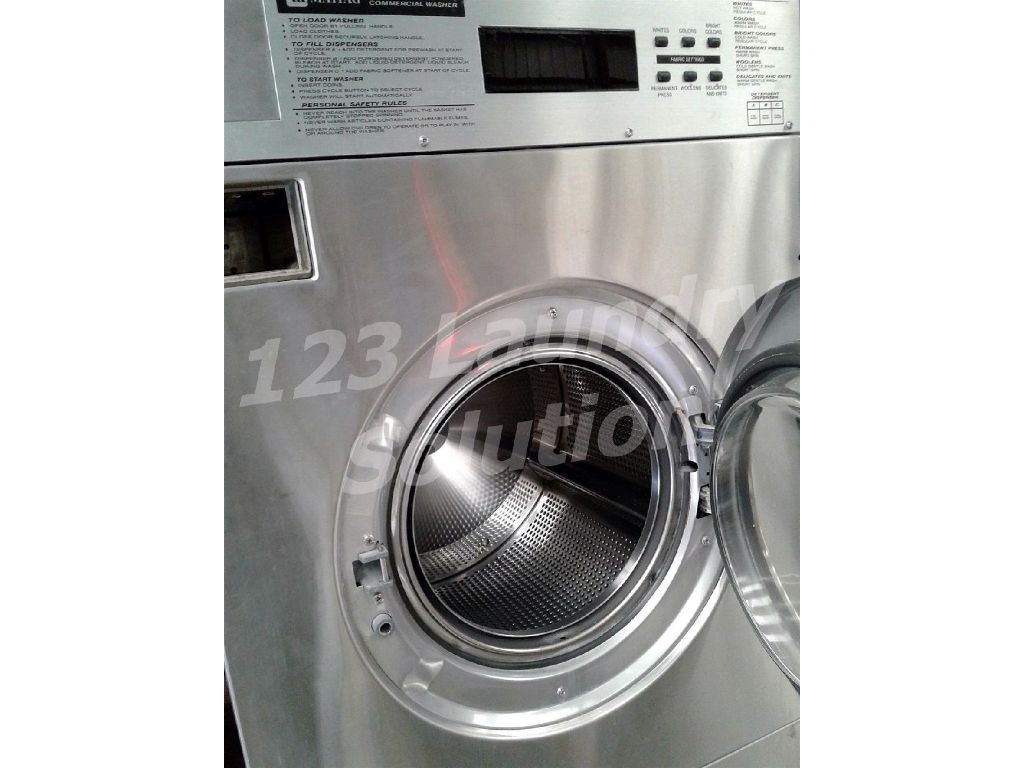 Coin Operated Maytag Front Load Washer Coin Op 25LB MFR25PDAVS 3PH Stainless Steel Finish Used