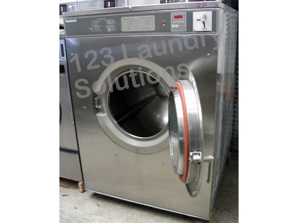 Coin Operated Huebsch Front Load 80 lbs Washer 208-240v Stainless Steel HC80VXVQU60001 Used