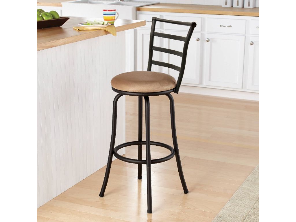 Mainstays Metal Swivel Bar Stool 29'', Set of 3, Black Claz
